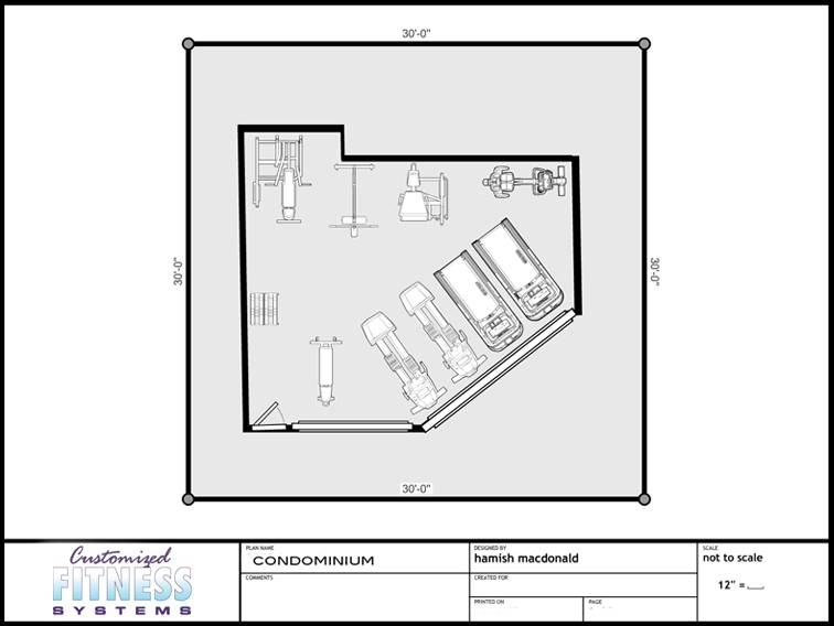 Home Gym Design Layout Floor Plan  Gym  Floor Plans  Customized Fitness 